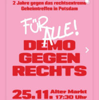 Für alle! Demo gegen rechts Post